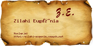 Zilahi Eugénia névjegykártya
